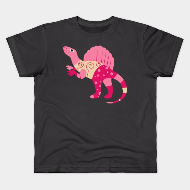 Beautiful Cute Hand painted colorful Dinosaur illustration - best gift for Animal lovers! Kids T-Shirt by Anonic